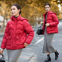 Hooded Cotton Jacket Women's Thickened Middle-aged And Elderly Coat