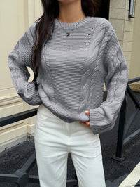 Leisure Minimalist Long Sleeve Sweaters Women's Clothing