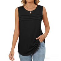 Sleeveless Crew-neck Loose-fitting Fashionable Vest