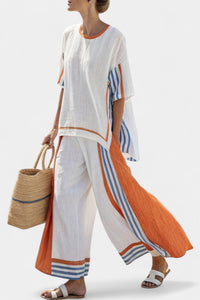 Plus-size Loose Casual Women's Beach Two-piece Set