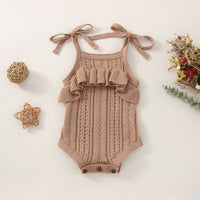 Baby Sling Plush Lace Romper