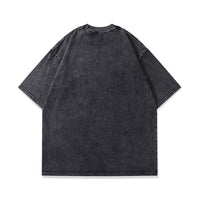 Cartoon Printed Washed Old Short-sleeved T-shirt