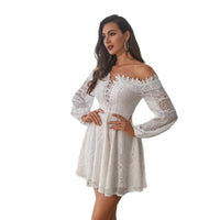 Hollow-out Off-shoulder Dress For Women