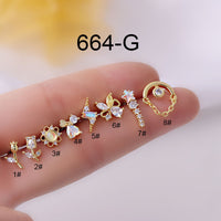 New 0.8MM Titanium Steel Thin Rod Fashion Stud Earrings