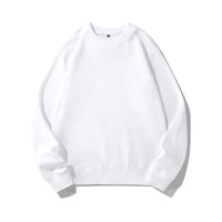 Men's Autumn Leisure Coat Cotton Terry Long-sleeved Sweater Street Solid Color Round Neck Sweater