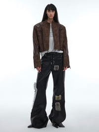 Punk Fitted Boot-cut Pants Tide