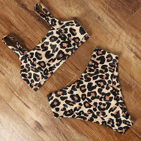 High Waist Bikini Leopard Bikini Women Push Up Swimsuit