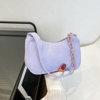 Artistic Fabric Bag Minimalist Casual Corduroy Single-shoulder Bag For Women
