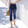 Womens Stretchy  Stylish Versatile Cropped Denim Jeans