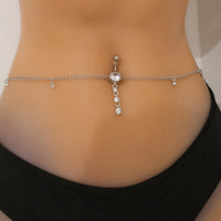 Sexy Minimalist Body Chains Human Body Perforated Zircon Navel Stud