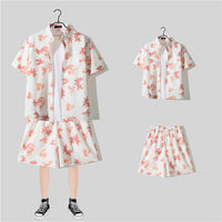 Short Sleeve Printed Shirt Summer Thin Suit