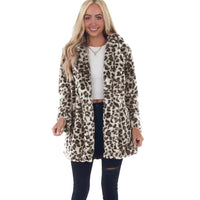 Rabbit Fur Leopard Print Mid-length Clothing Fashionable Jacket