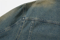 American Workwear Stitching Denim Coat