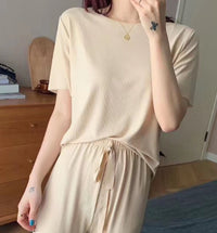Women's Summer Pajamas Casual Loungewear Two-piece Set