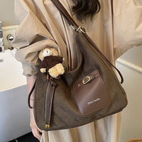 Vintage Suede-lined Large-capacity Bag