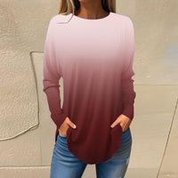 Women's Versatile Long Sleeve T-shirt Personalized Street Style Loose Print