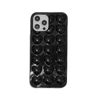 Solid Color Stereo Heart Mobile Phone Shell