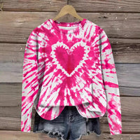 Women's Top Leisure Printed Round Neck Long Sleeve T-shirt