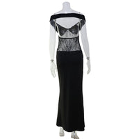 French-style Sexy Lace-panelled Bodycon Sheath Dress