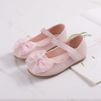Princess PU Leather Bow Flower Girl Shoes