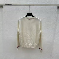 Autumn And Summer New Round-neck Pullover Dog Embroidery Knitted Sweater Long Sleeve