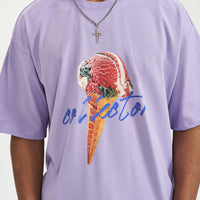 Men's Cartoon Ice Cream Short-sleeved T-shirt