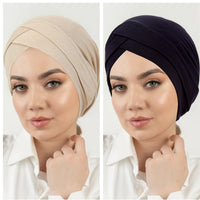 Womens Mercerized Cotton Forehead Band Hat