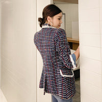 Slim-fit Long-sleeved Simple Tweed Short Coat