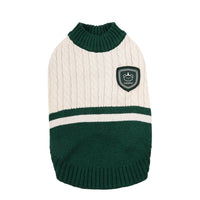 Preppy Style Dog Winter Warm Clothes Teddy Bichon Color Matching Sweater Small Dog Sleeveless Pet Clothes Wholesale