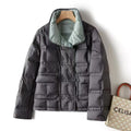 Womens Sophisticated Double-sided Stylish Collar Jacket With A Stand-up Collar