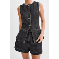 Sleeveless Top And Shorts Set For Women