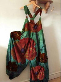 Independent Station Women's Innovative Printing Loose Casual Jumpsuit