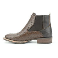 Embroidered Slip-on Chelsea Boots Men's Martin Boots