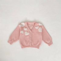 Girls' Baby Sweater Baby Coat Love Embroidered Sweater