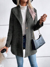 Women's Fashion Personality Woolen Plaid Coat