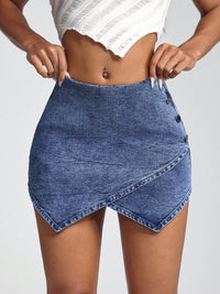 Fashionable Irregular Stretchy Sexy Denim Skirt