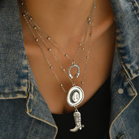 Western Cowboy-Style Turquoise Necklace Set