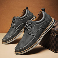 Men's Casual Leather Shoes Genuine Leather Plus Size Breathable Trendy Shoes Casual Leather Shoes