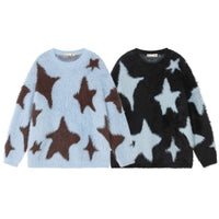 Personality XINGX Full Printed Niche Knitted Lazy Soft Glutinous Sweater