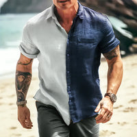 Lapel Beach Short Sleeve Shirt