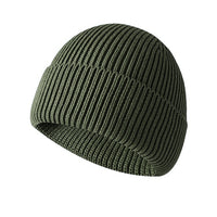 Thickened Knitted With Cotton Flip-up Lining, Outdoor Sports Ski Warm Hat