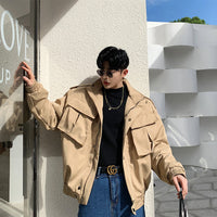 Fashion Short Tooling Men's Cotton Jacket