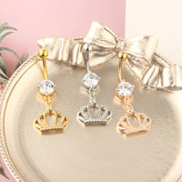European And American Simple Crown Belly Button Button Amazon Belly Button Nail