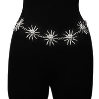 Adjustable Metal Sunflower Waistband Body Chain