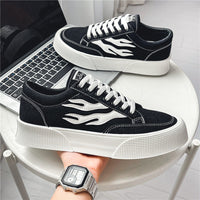 Men's All-match Low Top Canvas Shoes Platform Sneakers