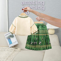 Girls Dress Fashion National Style Children's Two-piece Suit Horse-face Skirt