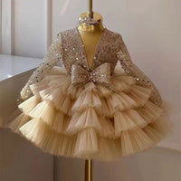 Sequin Girls' Poncho Skirt Full Dress