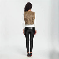 Mink Fur Ultra-short Womens Vestwaistcoat