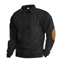 American Men's T-shirt Spring And Autumn Long Sleeve Corduroy