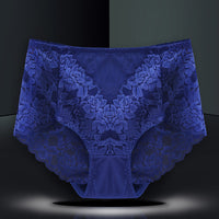 Women's Mid-High Waist Lace Underwear Plus Size